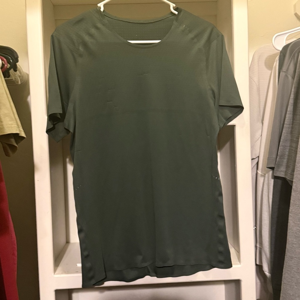 lululemon athletica Forest Green Running Short Sleeve Tee